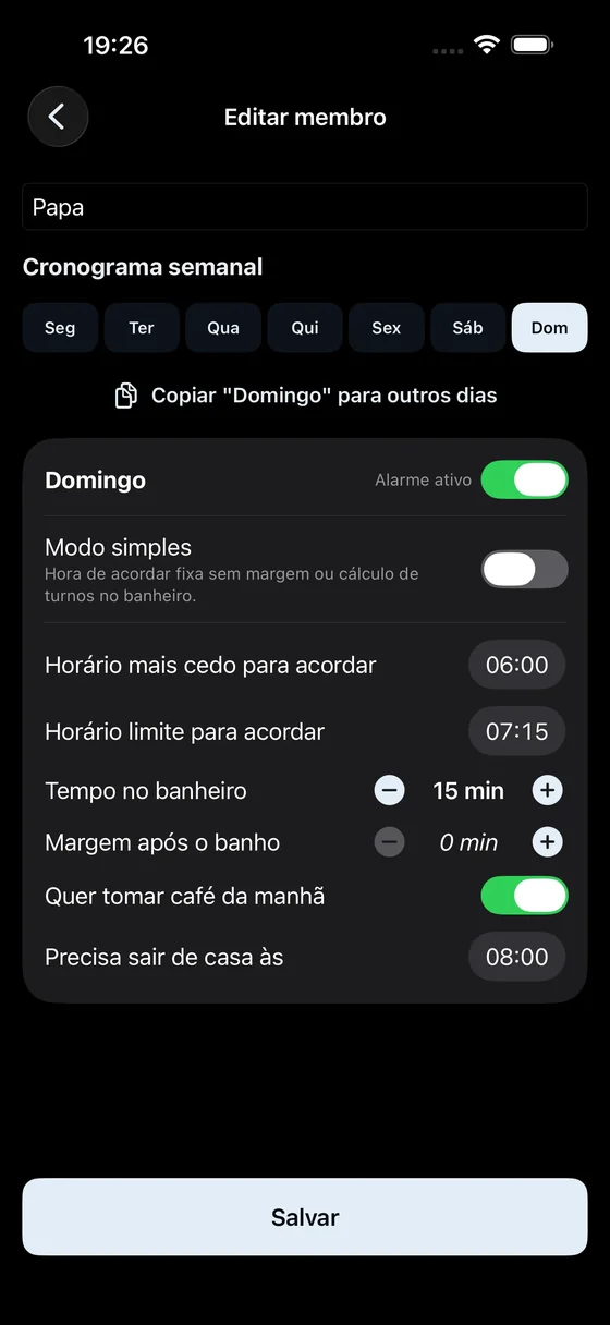 Profile Settings