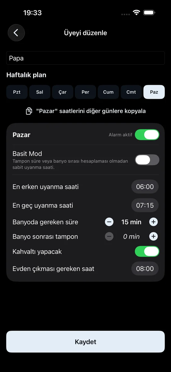 Profile Settings