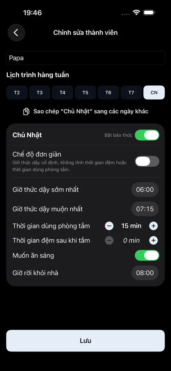 Profile Settings