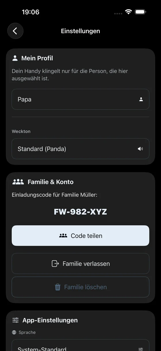 Invitation Code & Family