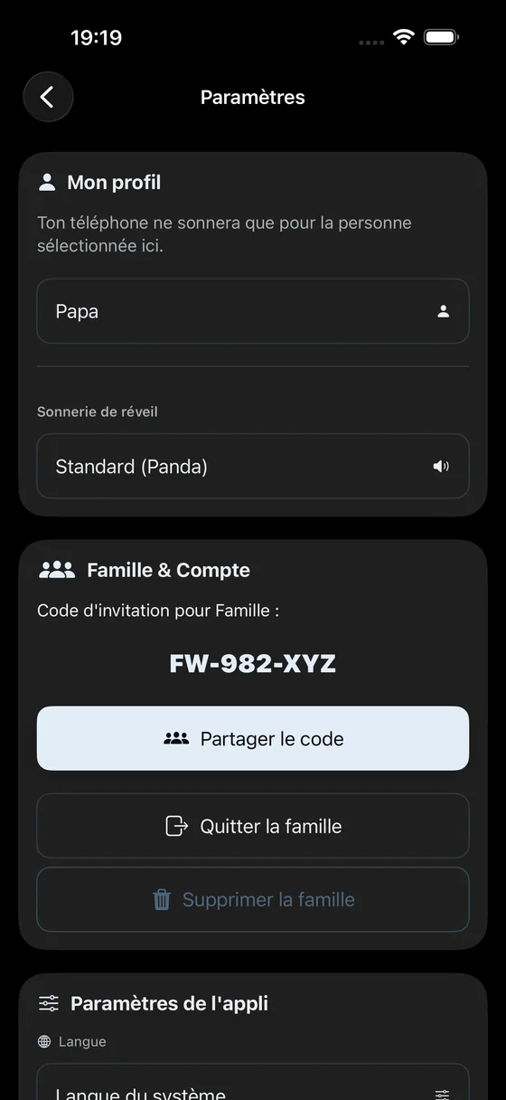 Invitation Code & Family