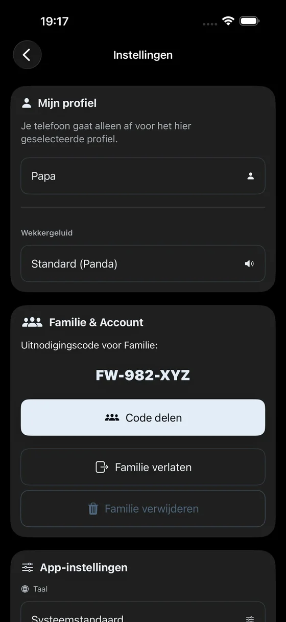 Invitation Code & Family
