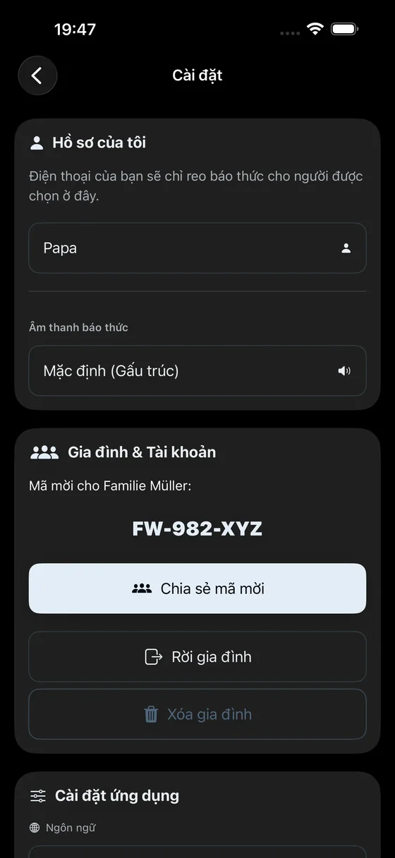 Invitation Code & Family